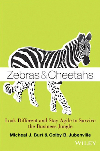 Zebras and Cheetahs book cover for business speaker and author Colby B. Jubenville PhD